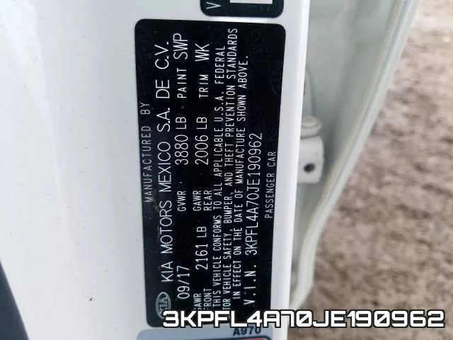 3KPFL4A70JE190962 фото 2
