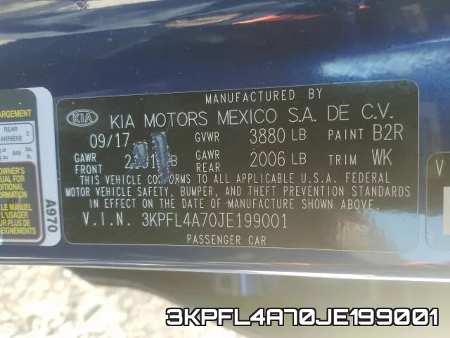 3KPFL4A70JE199001 фото 2