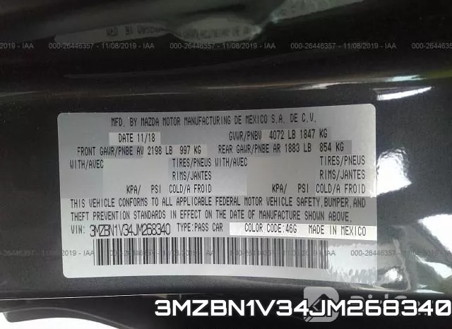 3MZBN1V34JM268340 фото 10