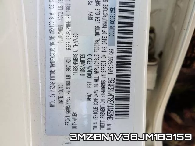 3MZBN1V38JM183159 фото 2