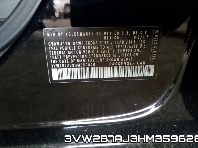 3VW2B7AJ3HM359626 фото 2