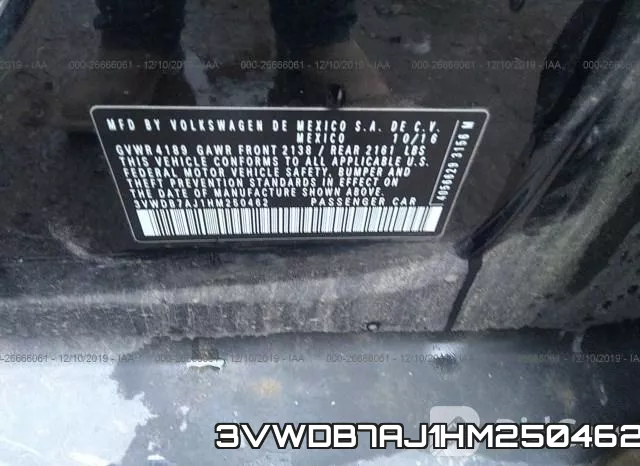 3VWDB7AJ1HM250462 фото 10
