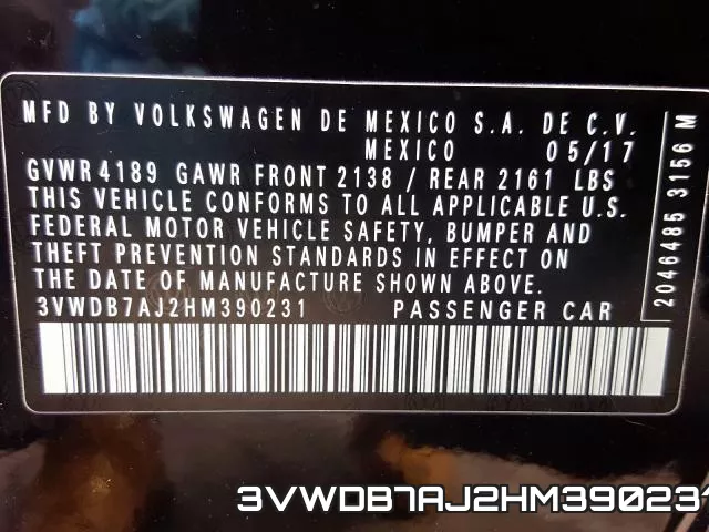 3VWDB7AJ2HM390231 фото 2