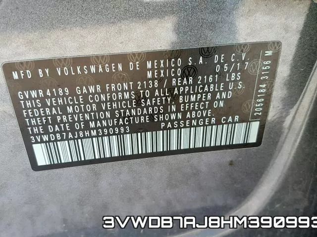 3VWDB7AJ8HM390993 фото 2