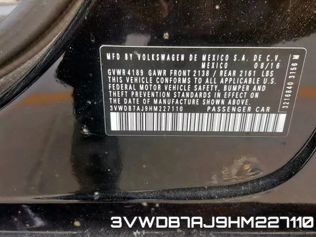 3VWDB7AJ9HM227110 фото 2