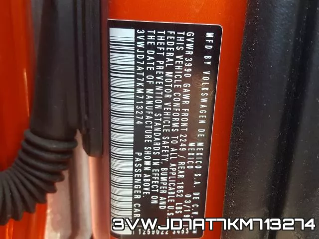 3VWJD7AT7KM713274 фото 2