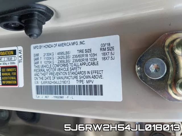 5J6RW2H54JL018013 фото 2
