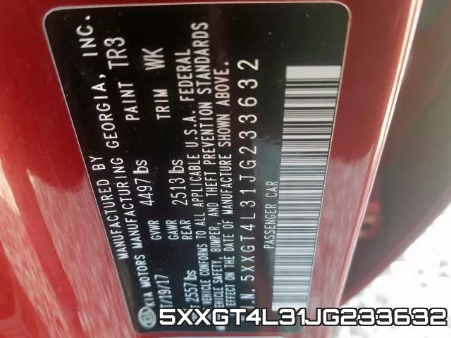 5XXGT4L31JG233632 фото 2