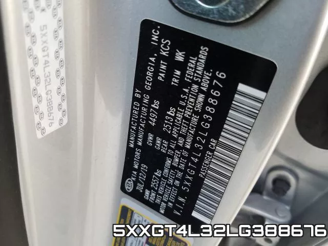 5XXGT4L32LG388676 фото 2