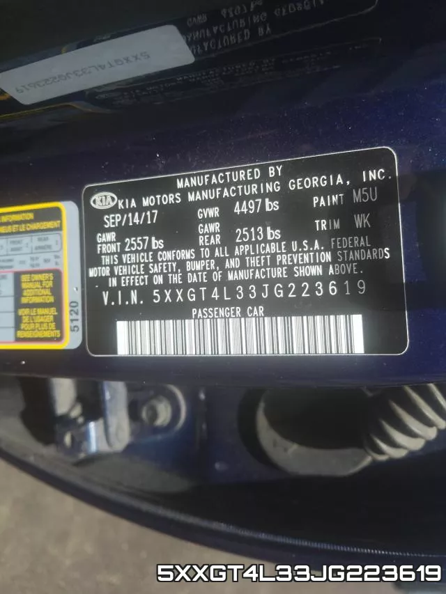 5XXGT4L33JG223619 фото 2