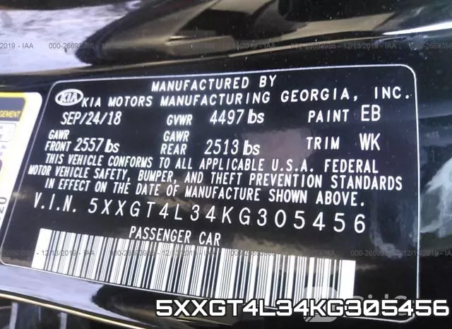 5XXGT4L34KG305456 фото 10
