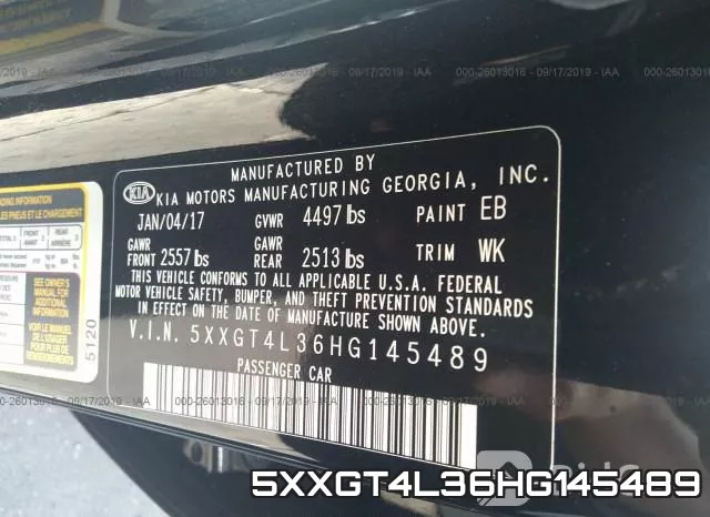 5XXGT4L36HG145489 фото 10