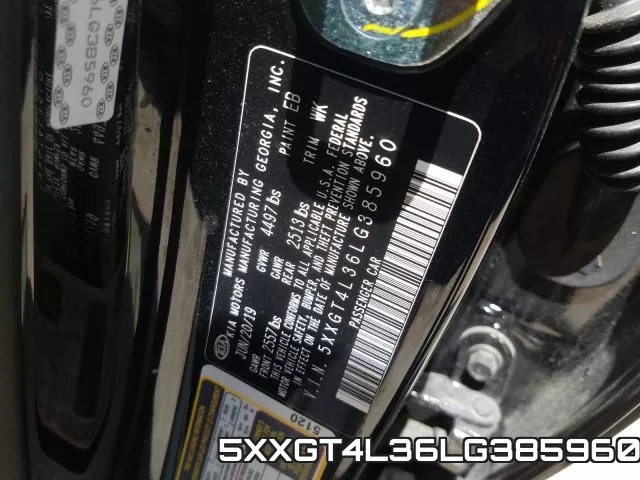 5XXGT4L36LG385960 фото 2