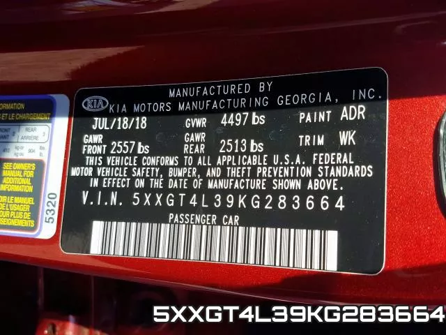 5XXGT4L39KG283664 фото 2