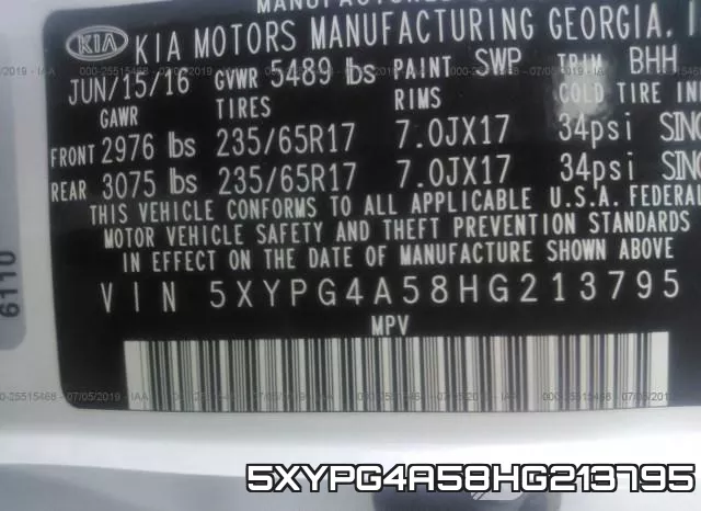 5XYPG4A58HG213795 фото 10