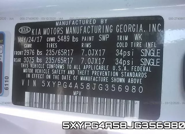 5XYPG4A58JG356980 фото 10