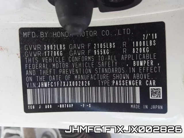 JHMFC1F7XJX002826 фото 2