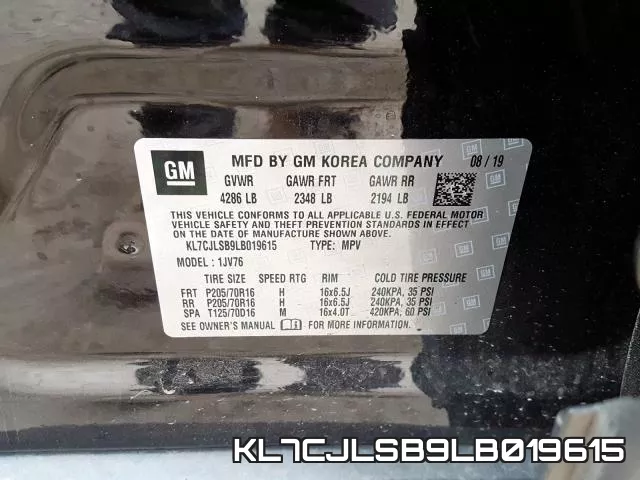 KL7CJLSB9LB019615 фото 2
