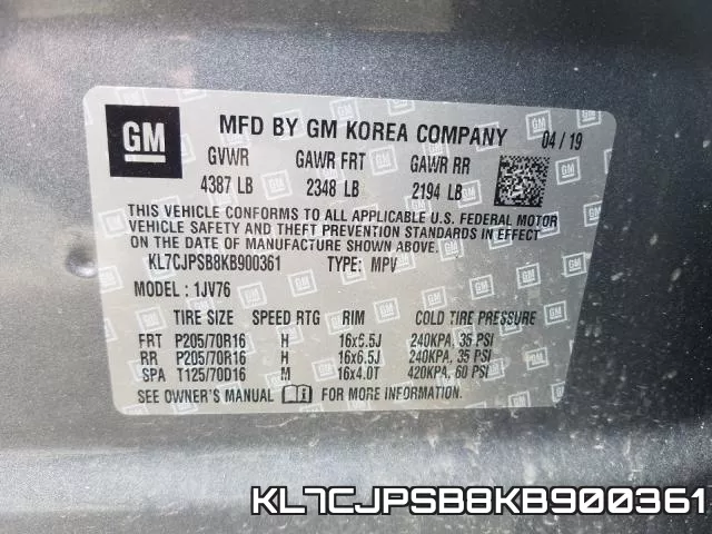 KL7CJPSB8KB900361 фото 2