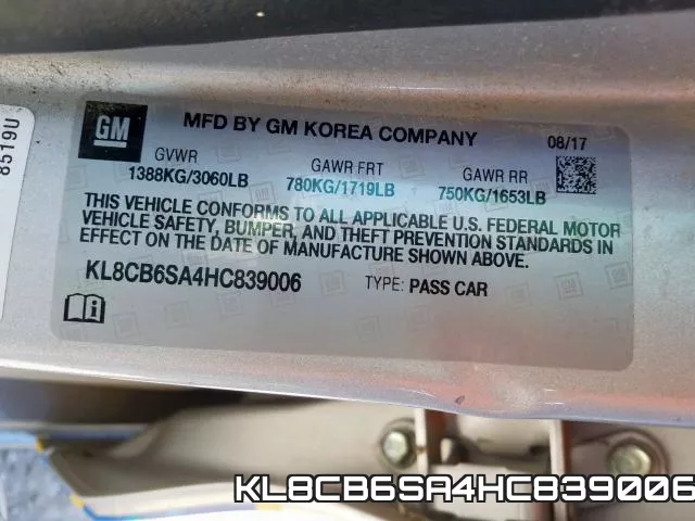 KL8CB6SA4HC839006 фото 2
