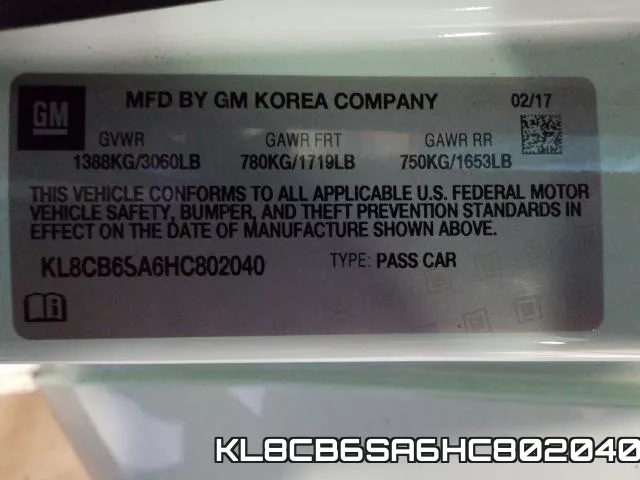 KL8CB6SA6HC802040 фото 2