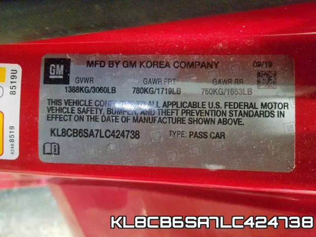KL8CB6SA7LC424738 фото 2