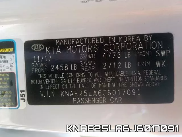 KNAE25LA6J6017091 фото 2