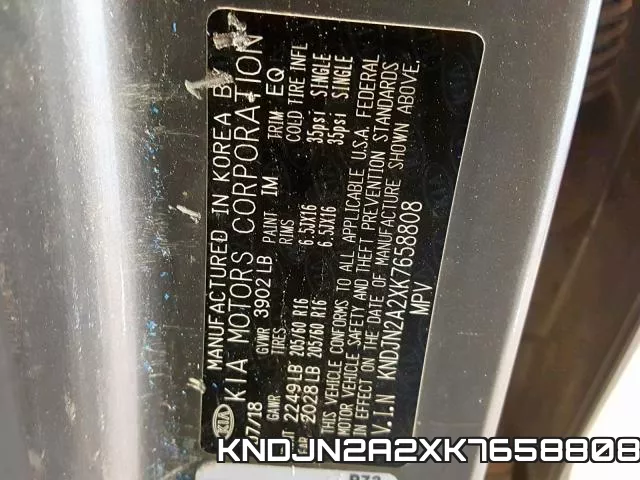 KNDJN2A2XK7658808 фото 2