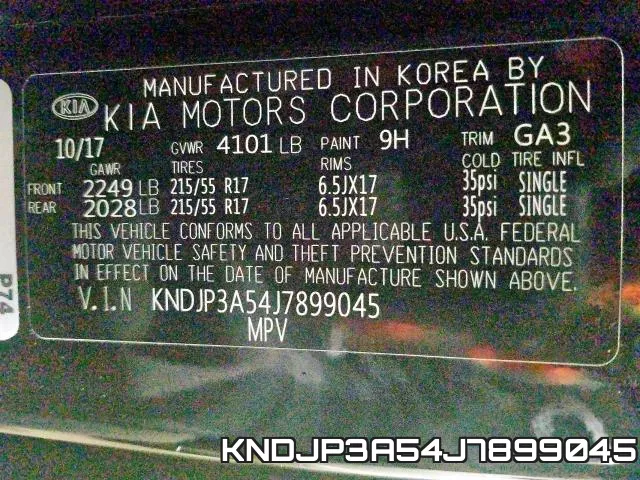 KNDJP3A54J7899045 фото 2