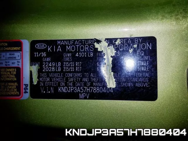 KNDJP3A57H7880404 фото 2