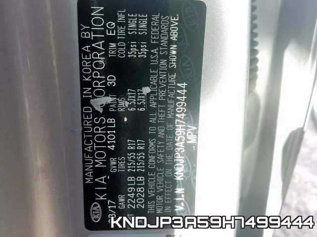 KNDJP3A59H7499444 фото 2