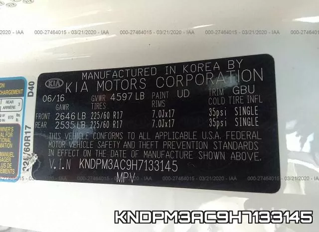 KNDPM3AC9H7133145 фото 10