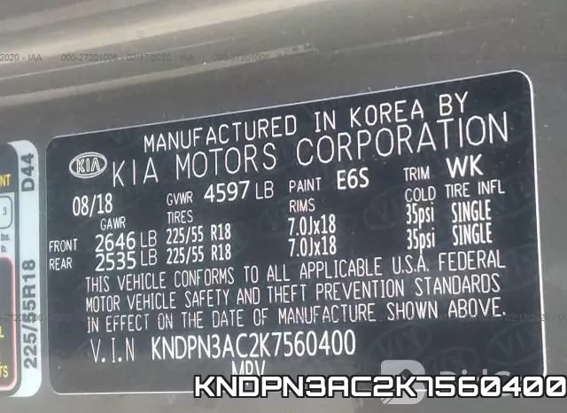 KNDPN3AC2K7560400 фото 10