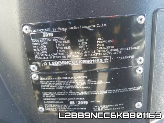 L2BB9NCC6KB801163 фото 2