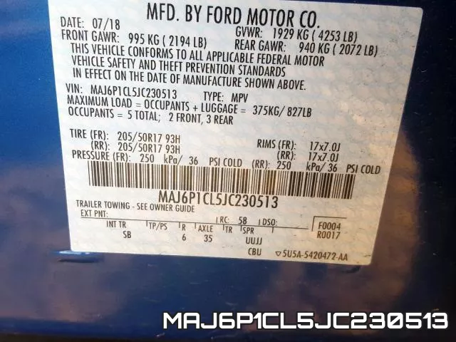 MAJ6P1CL5JC230513 фото 2