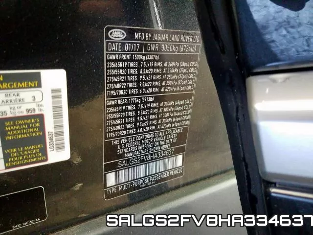 SALGS2FV8HA334637 фото 2