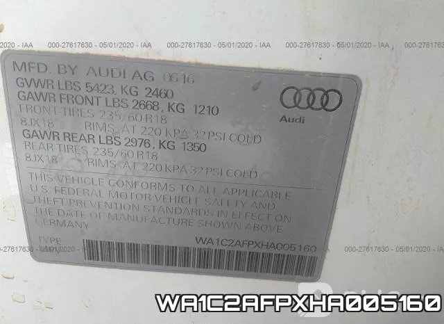 WA1C2AFPXHA005160 фото 10