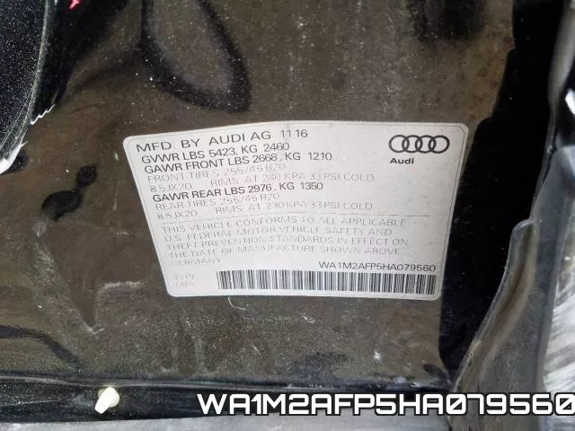 WA1M2AFP5HA079560 фото 2
