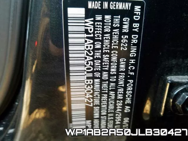 WP1AB2A50JLB30427 фото 2