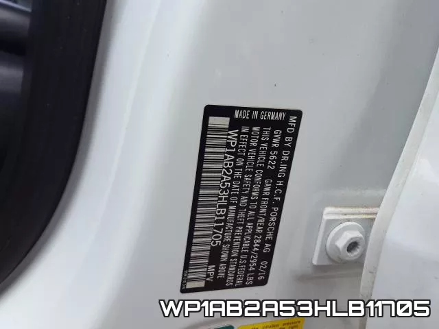 WP1AB2A53HLB11705 фото 2