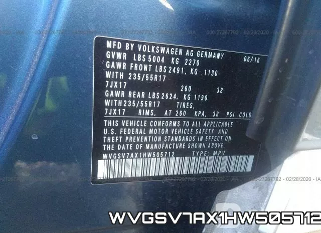 WVGSV7AX1HW505712 фото 10
