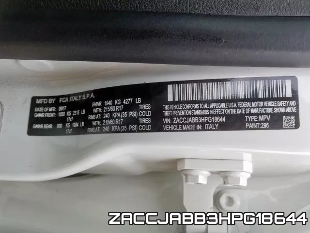 ZACCJABB3HPG18644 фото 2