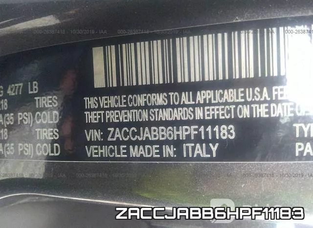 ZACCJABB6HPF11183 фото 10