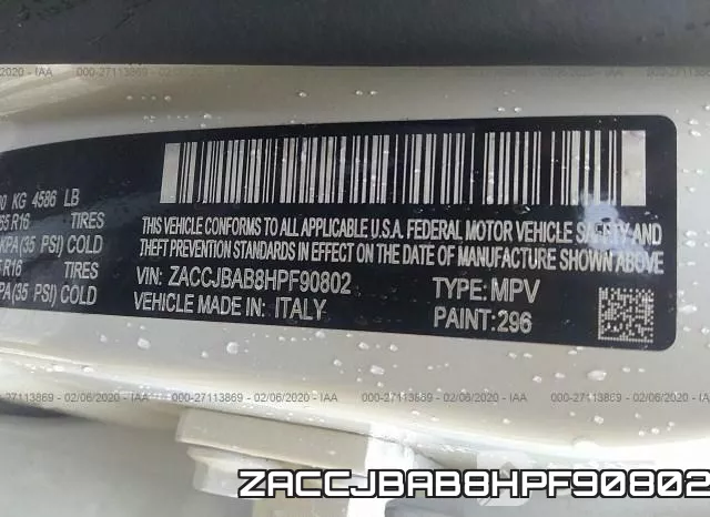ZACCJBAB8HPF90802 фото 10