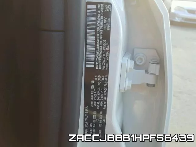 ZACCJBBB1HPF56439 фото 2
