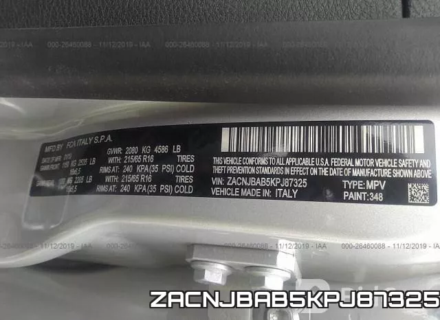 ZACNJBAB5KPJ87325 фото 10