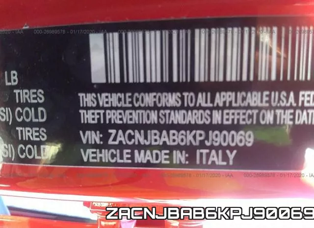 ZACNJBAB6KPJ90069 фото 10