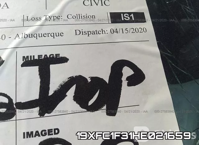 19XFC1F31HE021659 фото 8