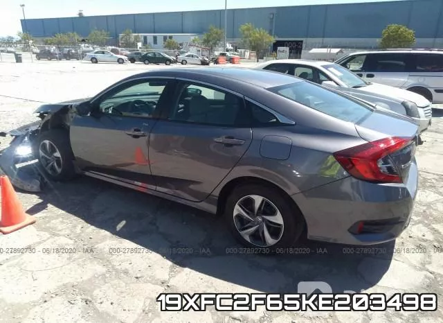19XFC2F65KE203498 фото 4