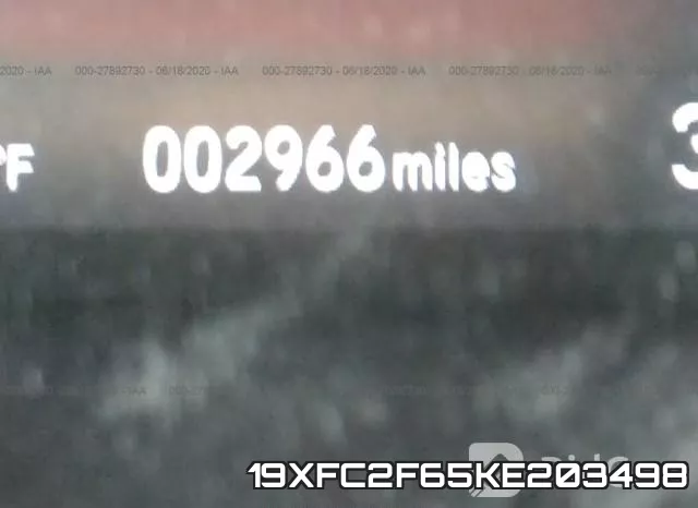 19XFC2F65KE203498 фото 8